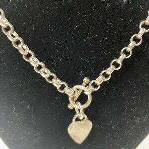 Elegant Silver Heart Pendant Necklace